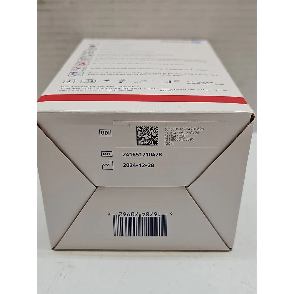 Dynarex Digital Blood Pressure Monitor Upper Arm Open Box Batteries Included